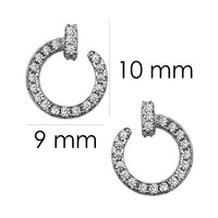 Kreis Ohrstecker in 925 Silber
