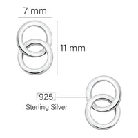 Kreis Ohrstecker in 925 Silber
