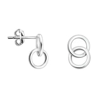 Kreis Ohrstecker in 925 Silber