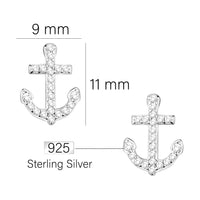 Anker Ohrstecker in 925 Silber