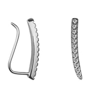 Gebogen Ohrklemme in 925 Silber