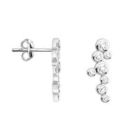 Haupt- und Seitenansicht von Gebogen Ohrstecker in 925 Silber von Sofia Milani - E0617