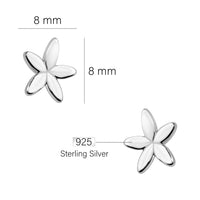 Maßenansicht von Blumen Ohrstecker in 925 Silber von Sofia Milani - E0618