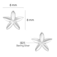 Maßenansicht von Blumen Ohrstecker in 925 Silber von Sofia Milani - E0618
