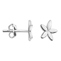 Haupt- und Seitenansicht von Blumen Ohrstecker in 925 Silber von Sofia Milani - E0618