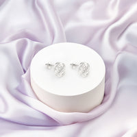 Blume Ohrstecker in 925 Silber
