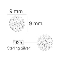 Blume Ohrstecker in 925 Silber