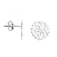 Blume Ohrstecker in 925 Silber