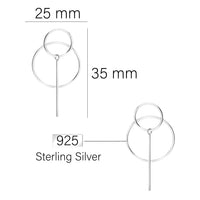 Kreis Ohrstecker in 925 Silber