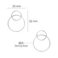 Kreis Ohrstecker in 925 Silber
