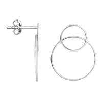Kreis Ohrstecker in 925 Silber