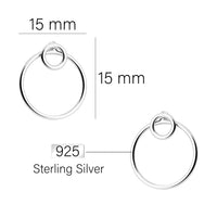 Kreis Ohrstecker in 925 Silber