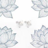 Blume Ohrstecker in 925 Silber