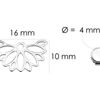 Blume Ohrstecker in 925 Silber