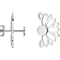 Blume Ohrstecker in 925 Silber