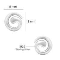 Maßenansicht von Gebogen Ohrstecker in 925 Silber von Sofia Milani - E0638