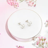 Herz Ohrstecker in 925 Silber