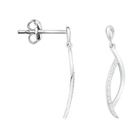 Gebogen Ohrhänger in 925 Silber