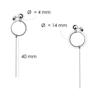Kreis Ohrstecker in 925 Silber