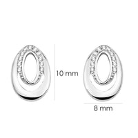 Oval Ohrstecker in 925 Silber