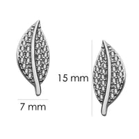 Blatt Ohrstecker in 925 Silber