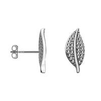 Blatt Ohrstecker in 925 Silber