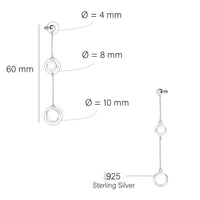 Kreis Ohrhänger in 925 Silber