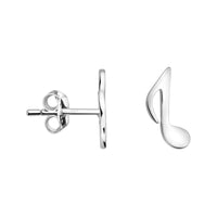 Haupt- und Seitenansicht von Musik Ohrstecker in 925 Silber von Sofia Milani - E0673
