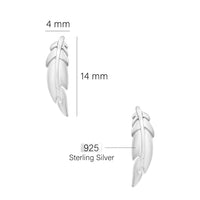 Blatt Ohrstecker in 925 Silber