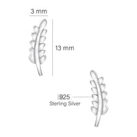 Blatt Ohrstecker in 925 Silber