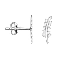 Blatt Ohrstecker in 925 Silber