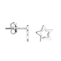 Haupt- und Seitenansicht von Stern Ohrstecker in 925 Silber von Sofia Milani - E0685