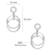 Kreis Ohrstecker in 925 Silber
