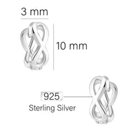 Maßenansicht von Creolen Creolen in 925 Silber von Sofia Milani - E0687