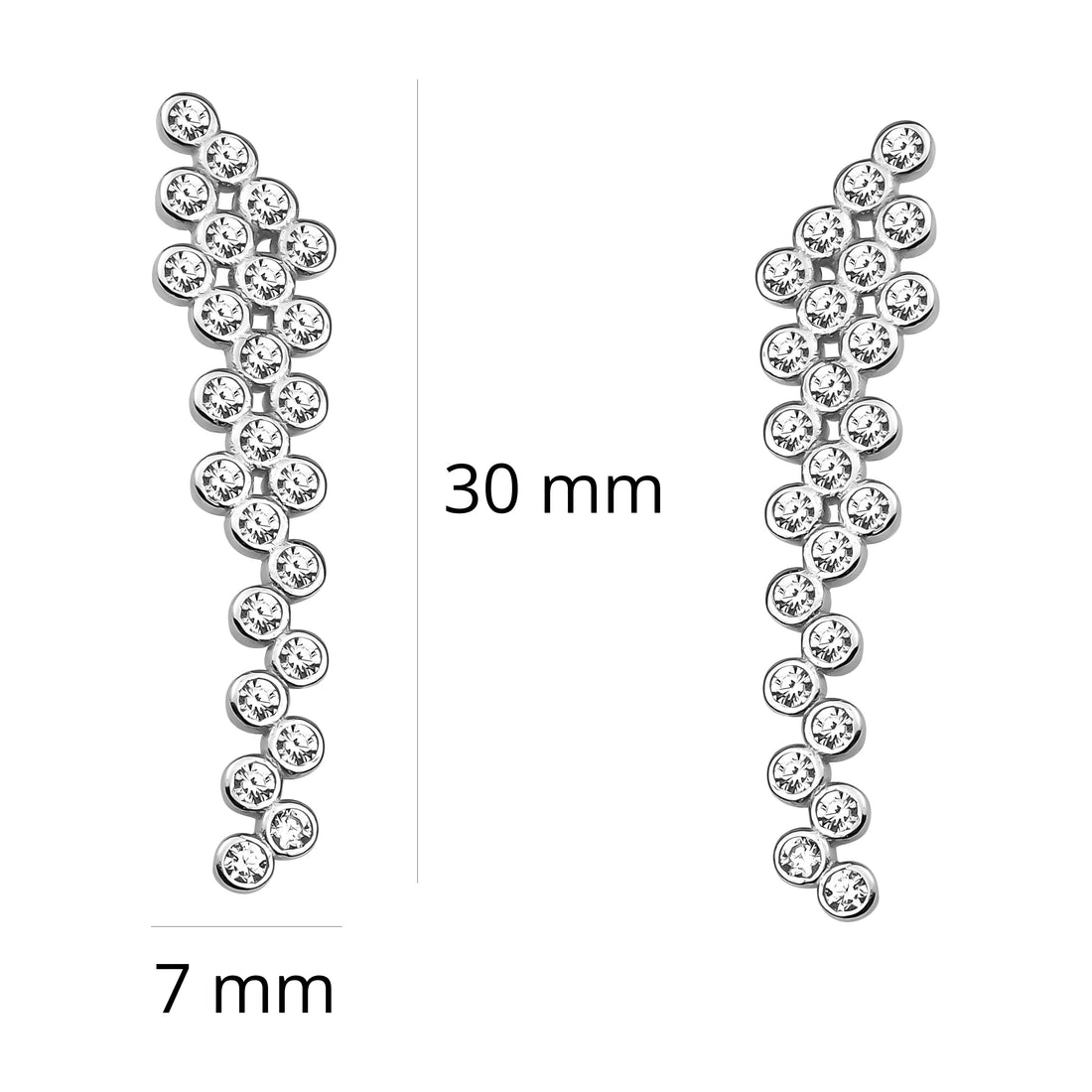 Kreis Ohrklemme in 925 Silber