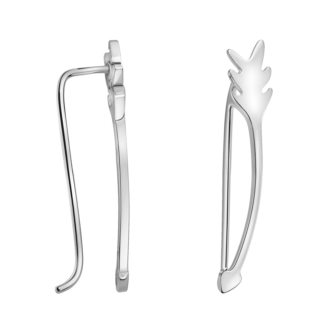 Gebogen Ohrstecker in 925 Silber