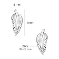 Blatt Ohrstecker in 925 Silber