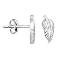 Blatt Ohrstecker in 925 Silber
