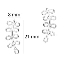 Blatt Ohrstecker in 925 Silber
