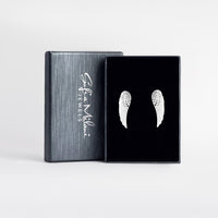 Flügel Ohrklemme in 925 Silber