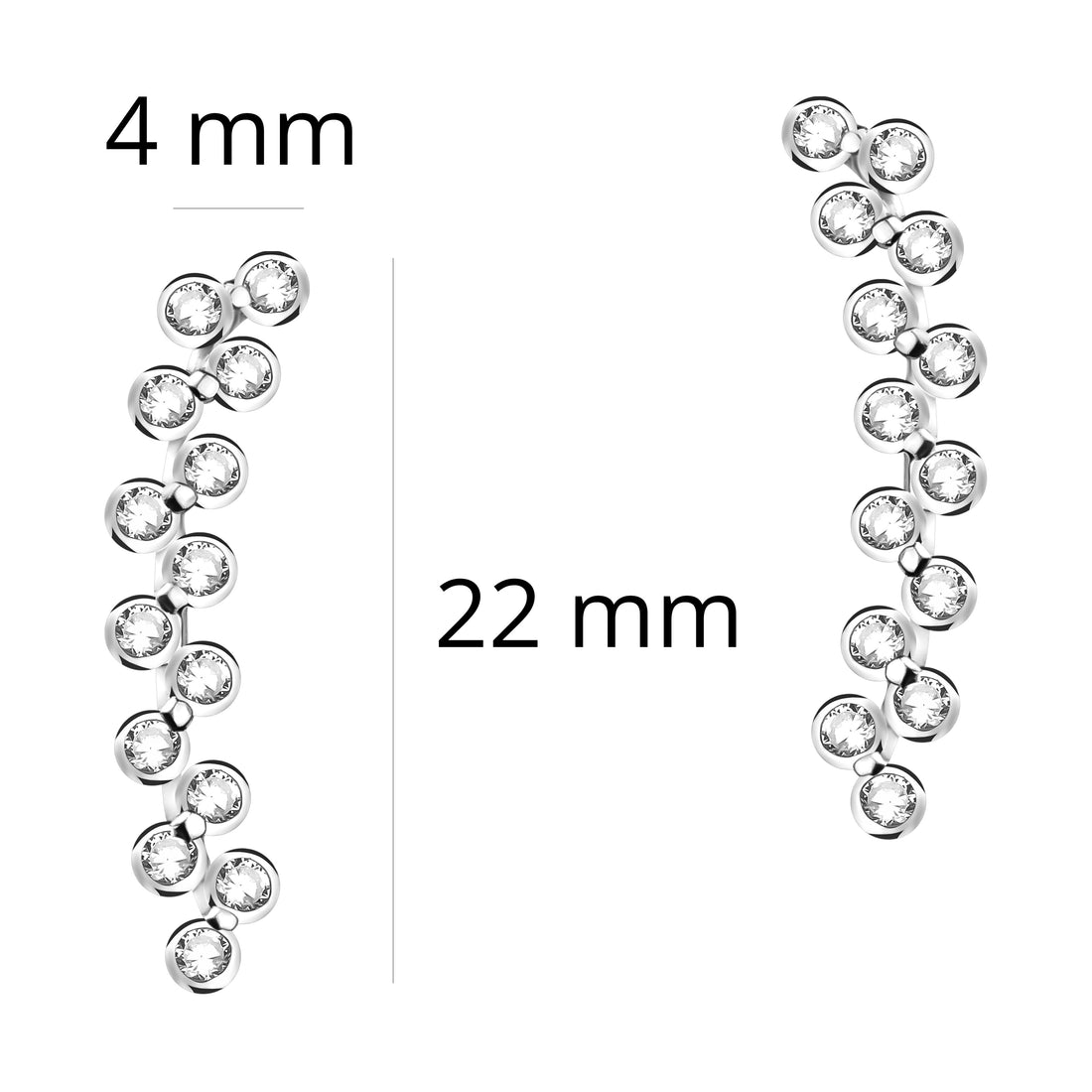 Kreis Ohrklemme in 925 Silber