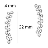 Kreis Ohrklemme in 925 Silber
