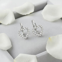 Herz Ohrhänger in 925 Silber