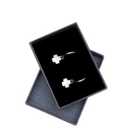 Blatt Creolen in 925 Silber