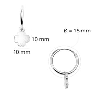Blatt Creolen in 925 Silber