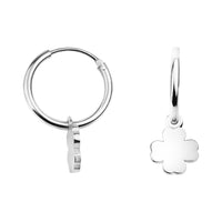 Blatt Creolen in 925 Silber