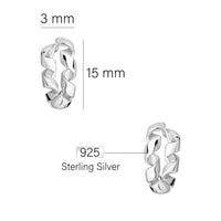 Maßenansicht von Creolen Creolen in 925 Silber von Sofia Milani - E0725