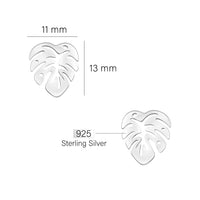 Blatt Ohrstecker in 925 Silber