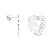 Blatt Ohrstecker in 925 Silber