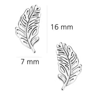 Blatt Ohrstecker in 925 Silber